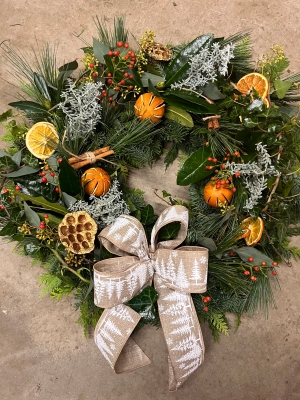 Fruit and spice door wreath