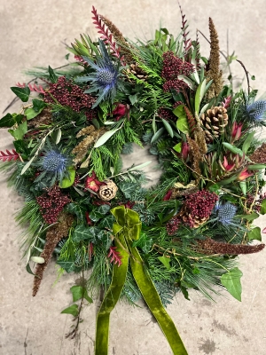 Pheasant door wreath