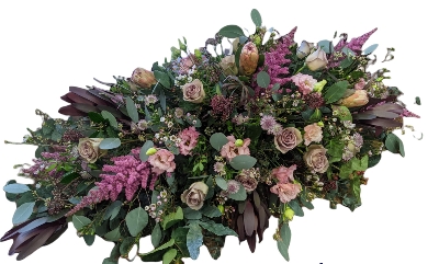 Rustic Rose Coffin Spray