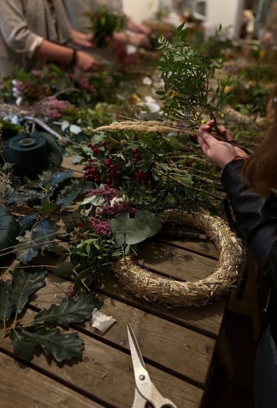 Autumn Gatherings wreath workshop