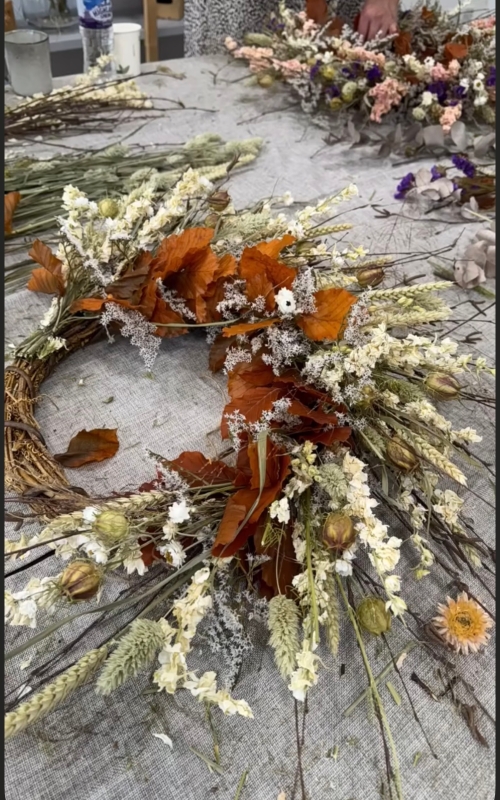 Autumn Gatherings wreath workshop