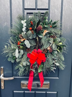 Classic Red Ribbon wreath
