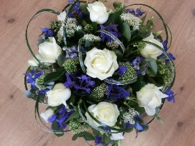 Blue Funeral Posy