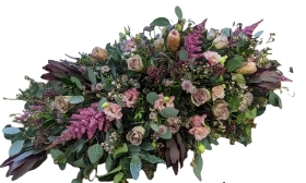 Rustic Rose Coffin Spray